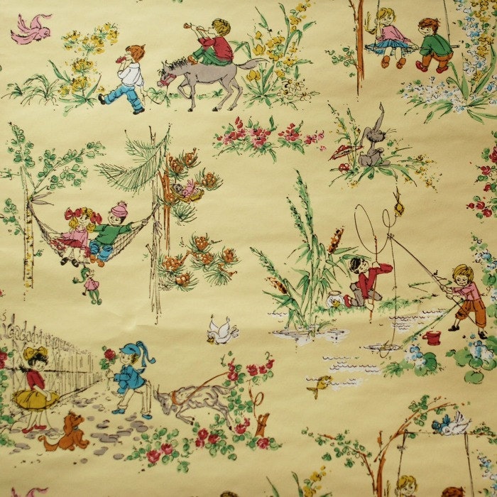 Childrens vintage wallpaper 50 cm.