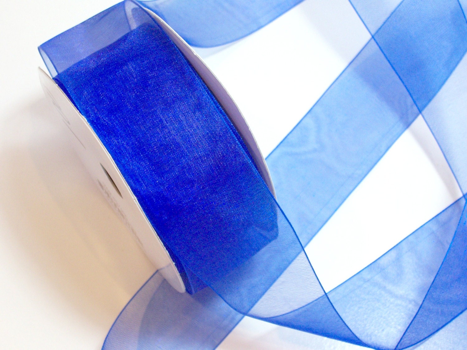 Blue Ribbon Royal Blue Shimmer Organza Ribbon 1 by GriffithGardens