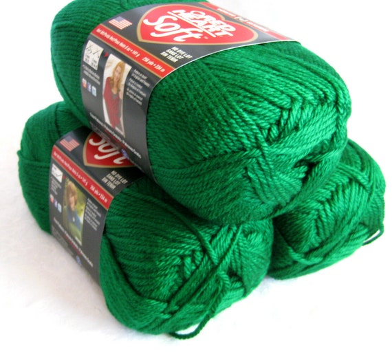 Red Heart Soft yarn TRUE GREEN medium worsted by crochetgal