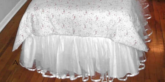 12 To 20 Inch Drop CRIB Size Tulle Bedskirt Select by ...