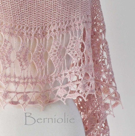 grey lace scarf with crochet pattern Soft shawl pink by crochet Etsy J995 lace Berniolie scarf / on grey lace scarf with crochet pattern Soft shawl pink by crochet Etsy J995 lace Berniolie scarf / on