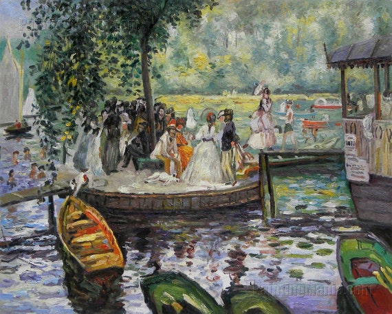 La Grenouillere Pierre-Auguste Renoir hand-painted oil