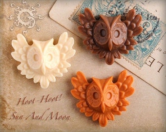10pcs Owl Resin Flower Cabochons - Mix and Match The Colors However You Like - VOF
