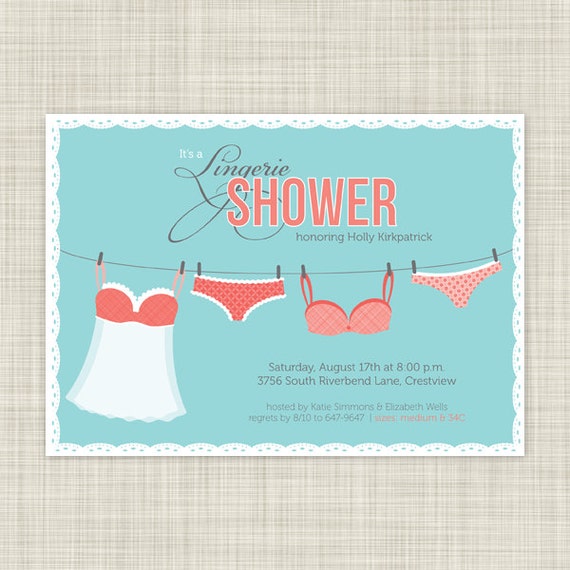 Printable Lingerie Shower Invitations 7