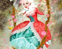 Marie Antoinette impression - art de la Reine Marie Antoinette ...