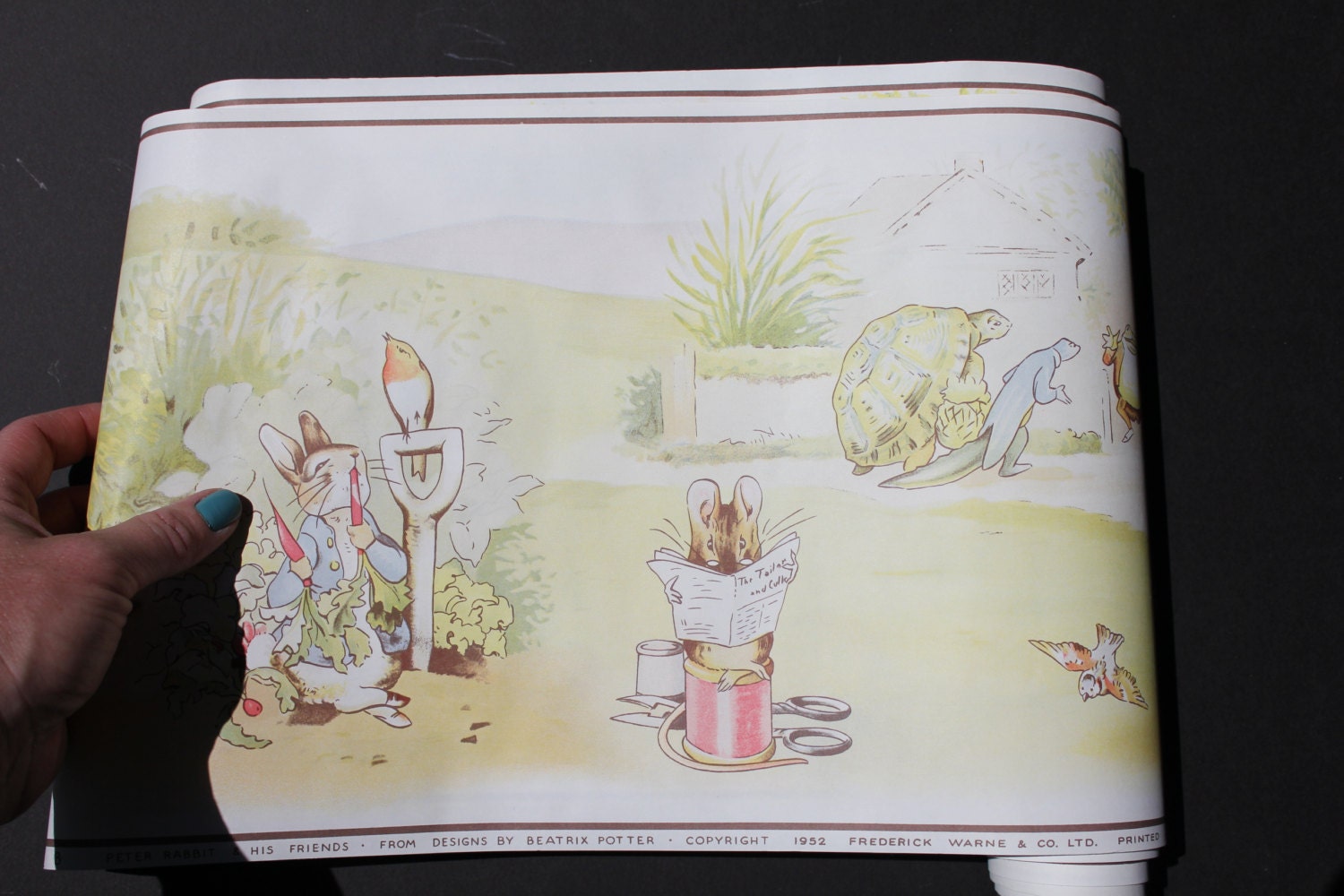 Peter Rabbit and Friends Beatrix Potter Wallpaper Border