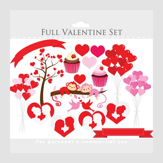 Valentine's Day clip art romantic clipart hearts