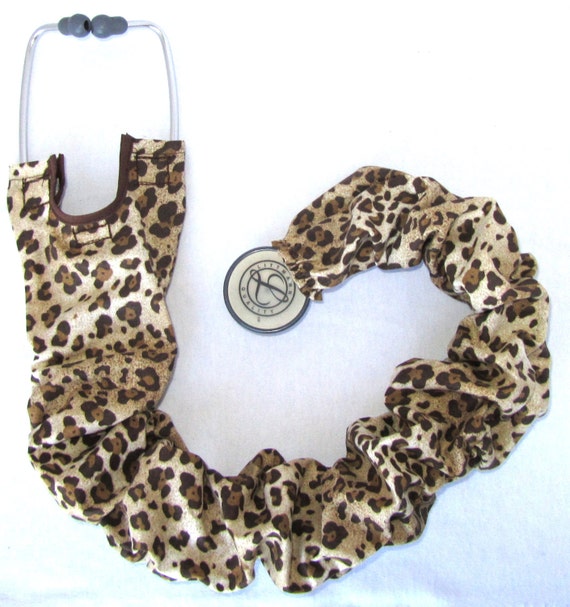 Stethoscope Cover Animal Print Cheetah Brown