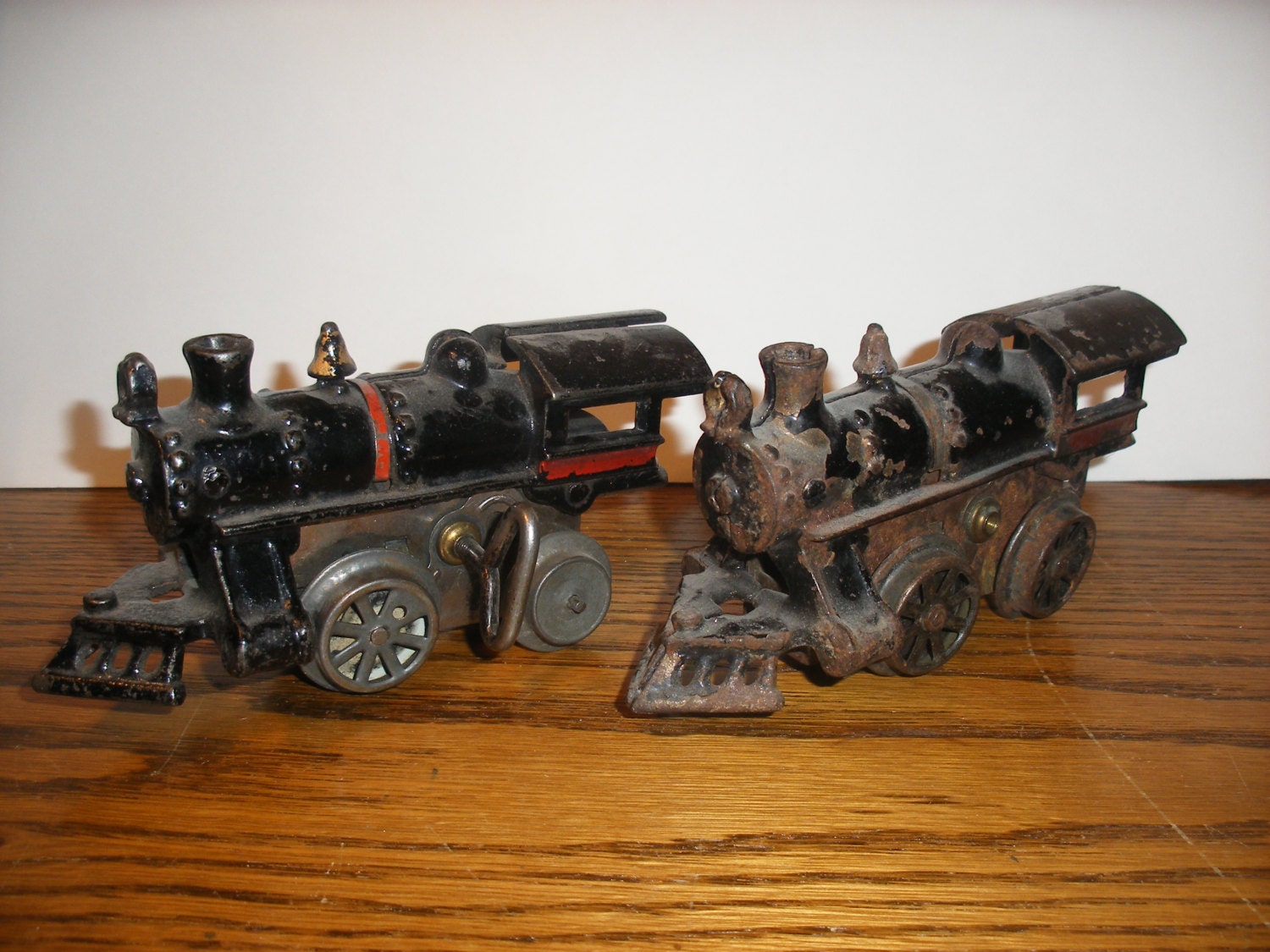 Vintage Hafner Cast Iron Wind Up Train Engines
