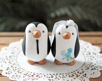 Wedding Cake Topper - Penguins - Medium