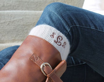 Monogram Boot Socks Personalized Knee High, Personalized Gift, Gift for Her, Fashion Accessory, Gift, Socks