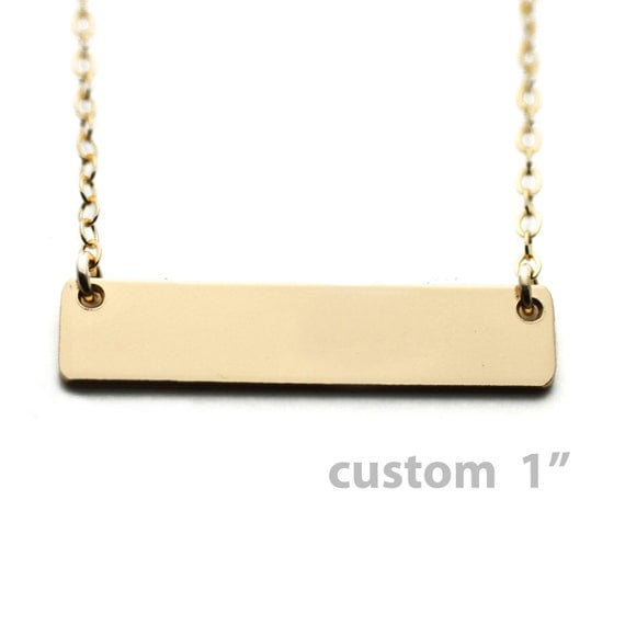 Custom Nameplate Necklace Gold Name Plate by TheUrbanSmith