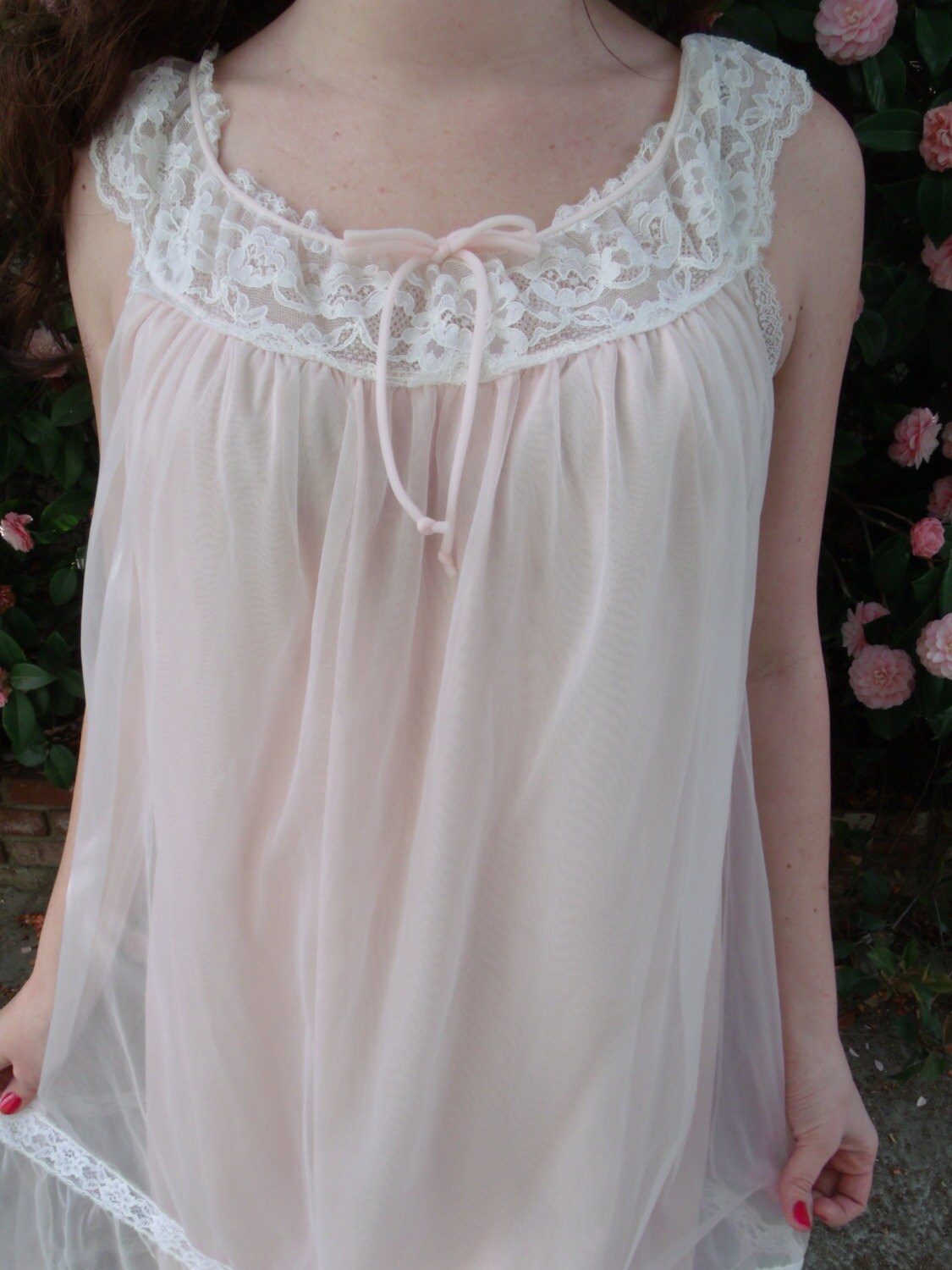 sheer pink babydoll