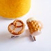 Beer and Pretzel Cufflinks - Oktoberfest Collection - Miniature Food Art Jewelry Collectable - Schickie Mickie Oktoberfest Original