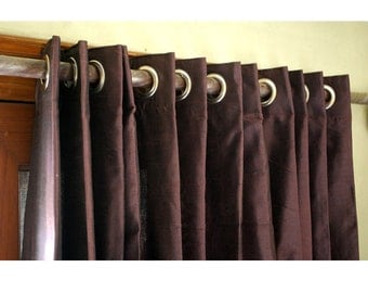 Deep Plum Silk Curtain 52"x84" Grommet Drapes Home And Living Bedroom Decor And Housewares Valance Window Treatments Blackout Curtain Panels