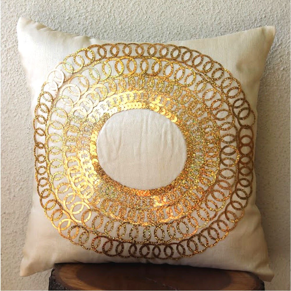 gold pillow covers