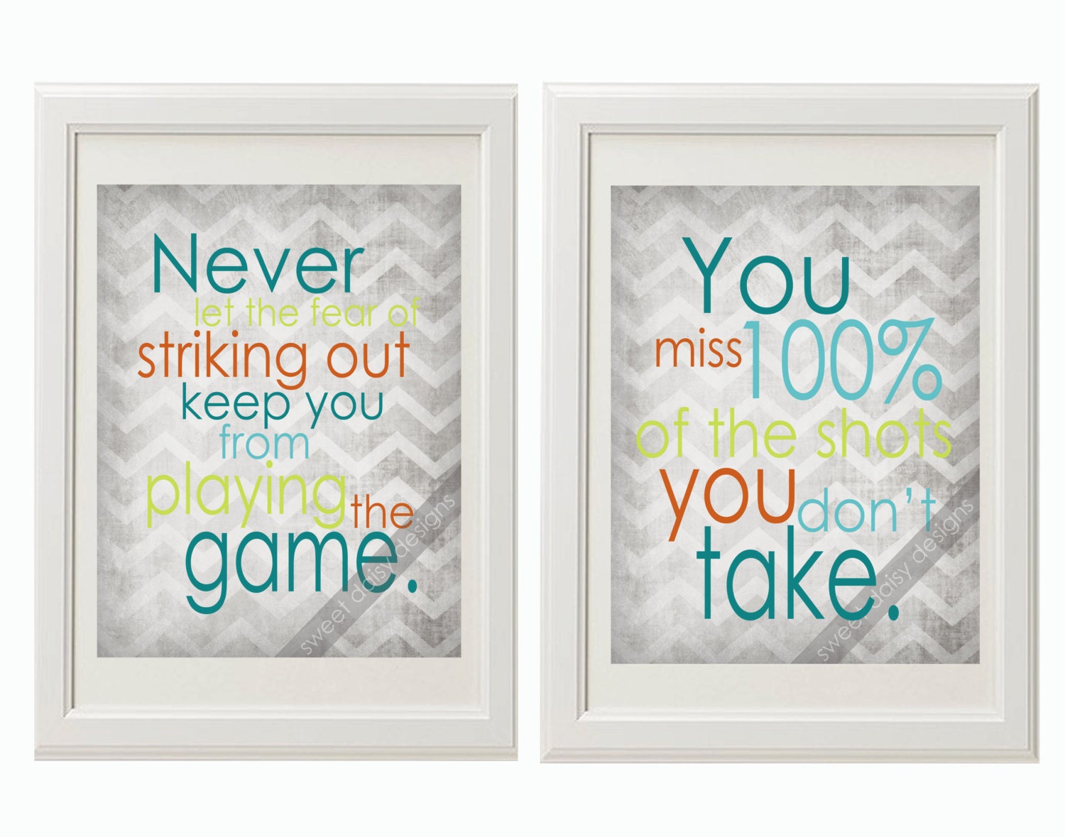 Sport Quotes PRINTABLE Wall Art Set of 2 Sport Quotes