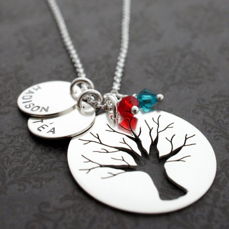 Family Tree Jewelry Personalized Necklace by