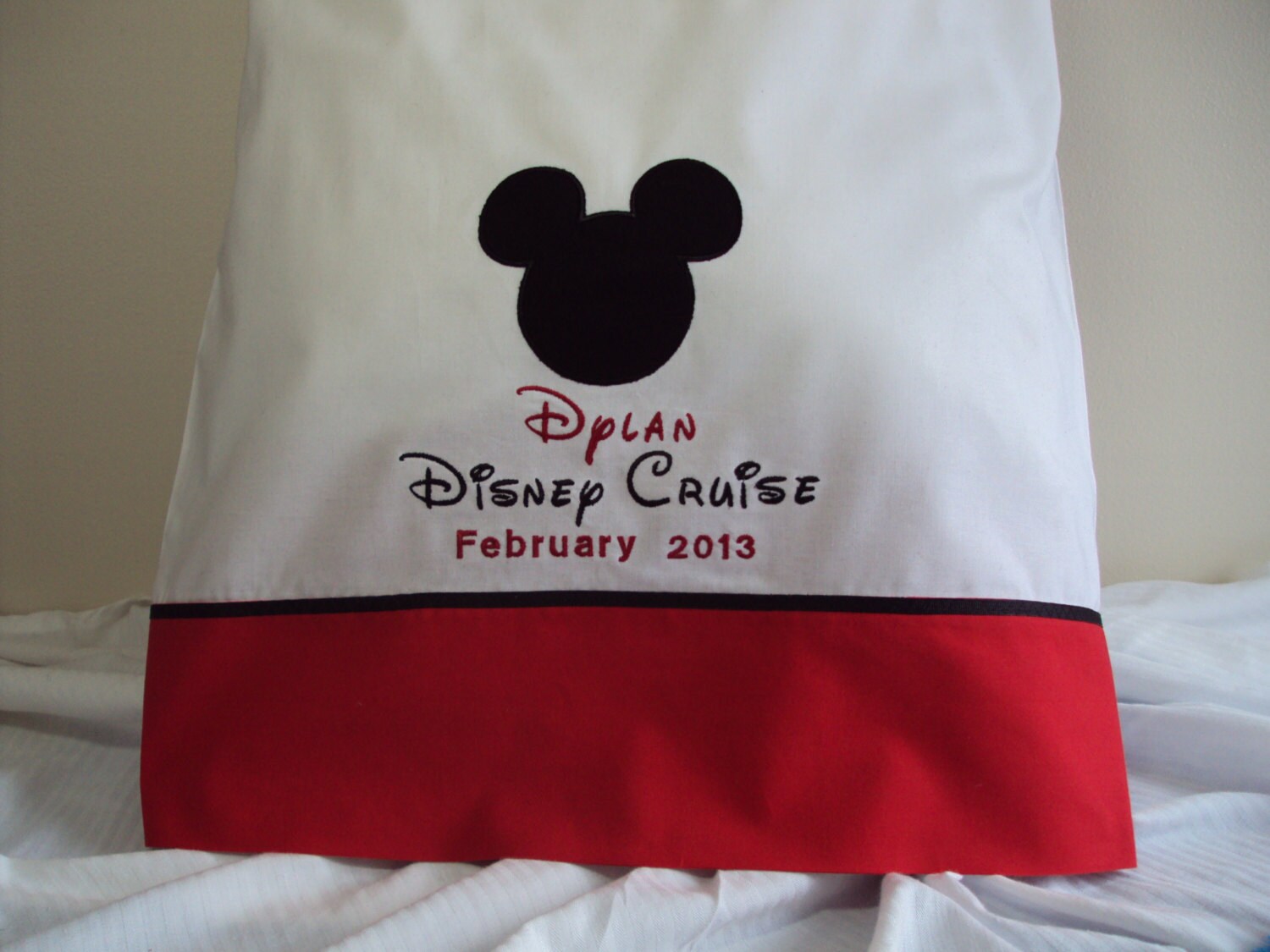 DISNEY CRUISE Mickey Mouse Pillowcase by countrycustoms on Etsy