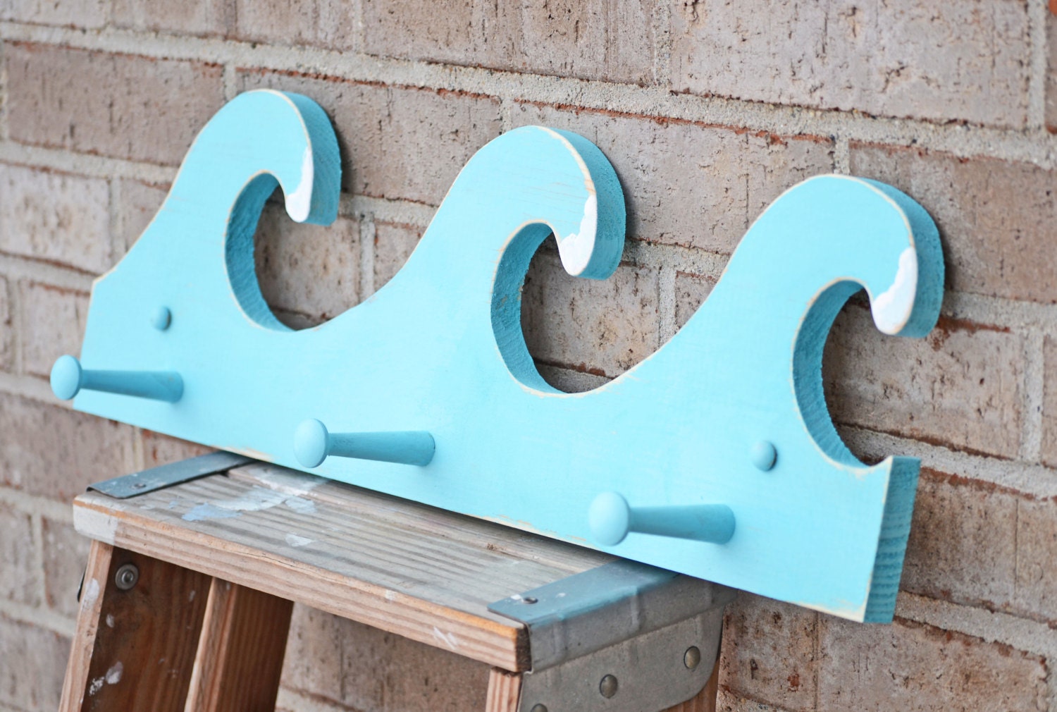 Ocean Waves Coat Rack Ocean Decor Atlantic Ocean Pacific