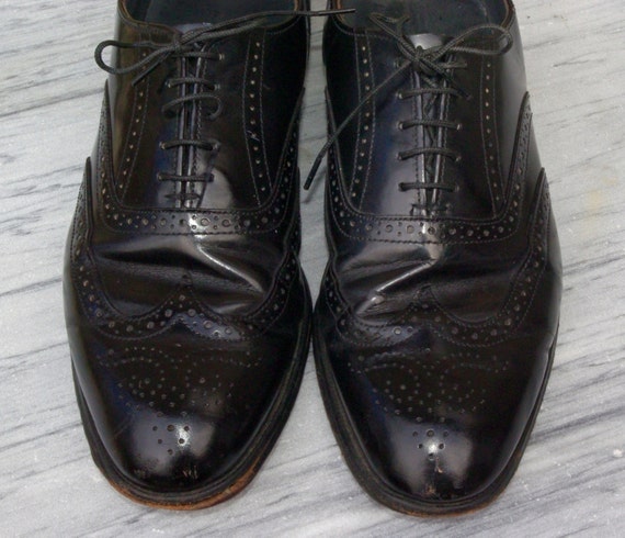 DEXTER WINGTIPS Mens Shoes Black leather Shoes Brogue size 9