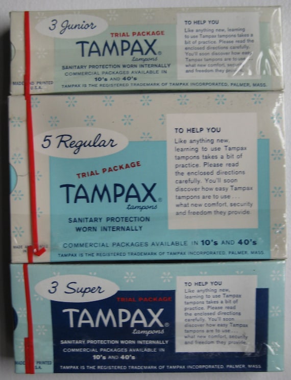 vintage TAMPAX tampon variety box