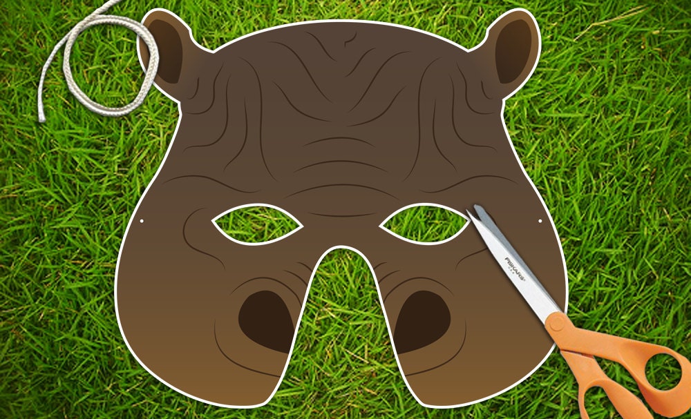 Hippopotamus Mask Hippo Mask Halloween Mask by theRasilisk