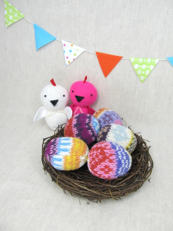 Wool Eggs - Handmade, Eco Friendly, Decor, Easter, Children, Basket, Plush, Spring