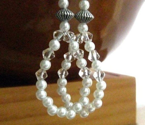 Great Gatsby Wedding Jewellery. Pearl Earrings. Roaring Twenties