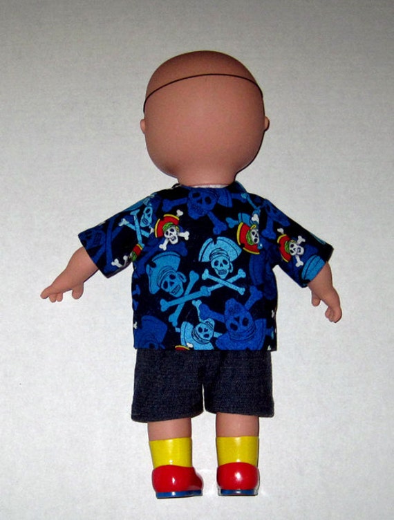 Caillou Doll Clothes Pirate Set Including Eye Patch for Doll