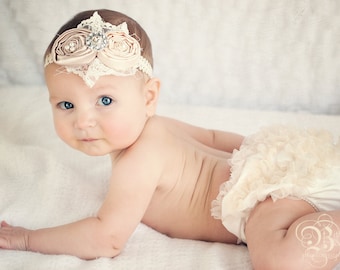 Baby bloomers ..Ruffle Bloomers ONLY...Baby Diaper Cover... Ivory Bloomers..Many Colors available