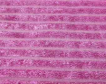 Dark Fushia stretchy thin terry cloth fabric,fushia terry cloth fabric,fushia fabric,terry clothfabric,Q1009costume making,sewing