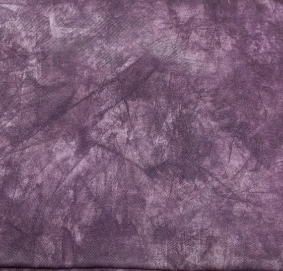 Vintage acid wash tye dye look purple satiny cotton fabric