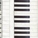 Fabric Andover Piano Keys keyboard lengthwise stripe Shaded black off white music pianist