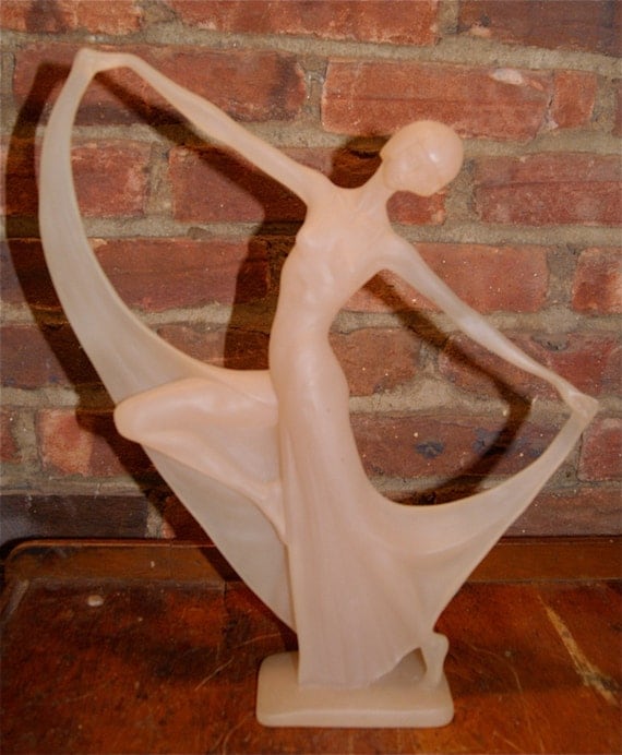 art deco female statues