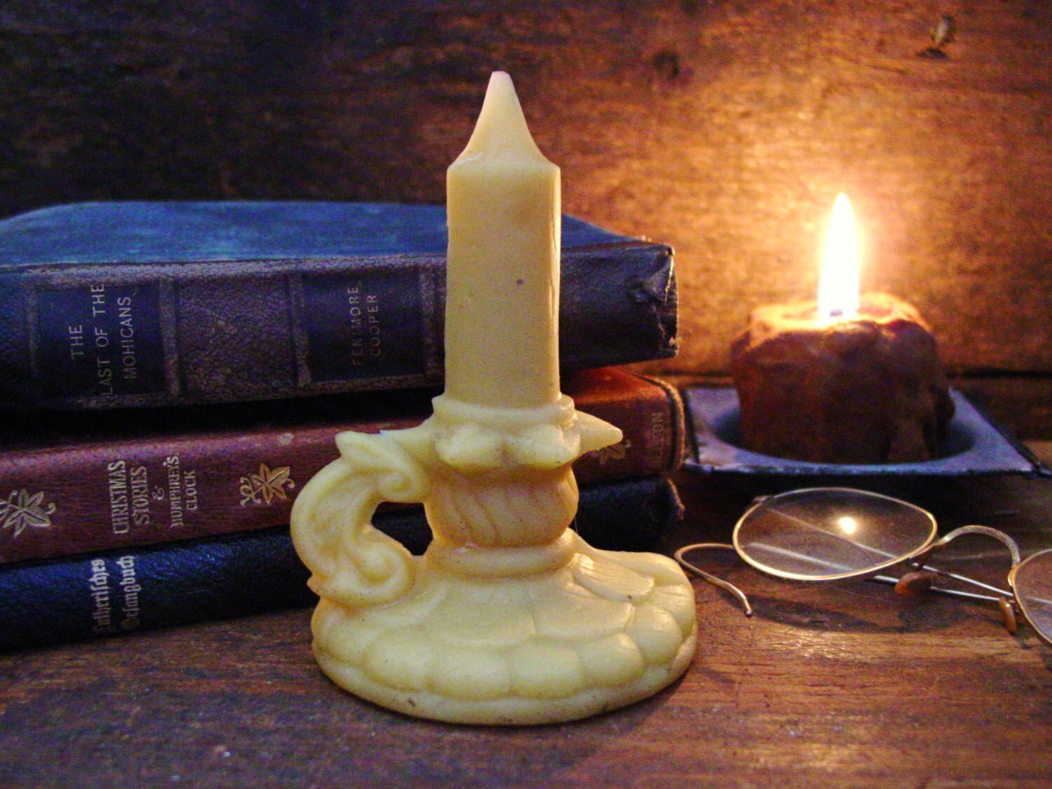 Colonial Candle Stick Scented Beeswax Melt Tart by prairieantiques