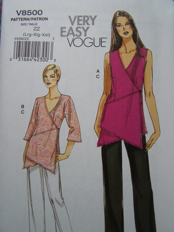 Vogue V8500 Very Easy Sewing Pattern Women's Wrap Front