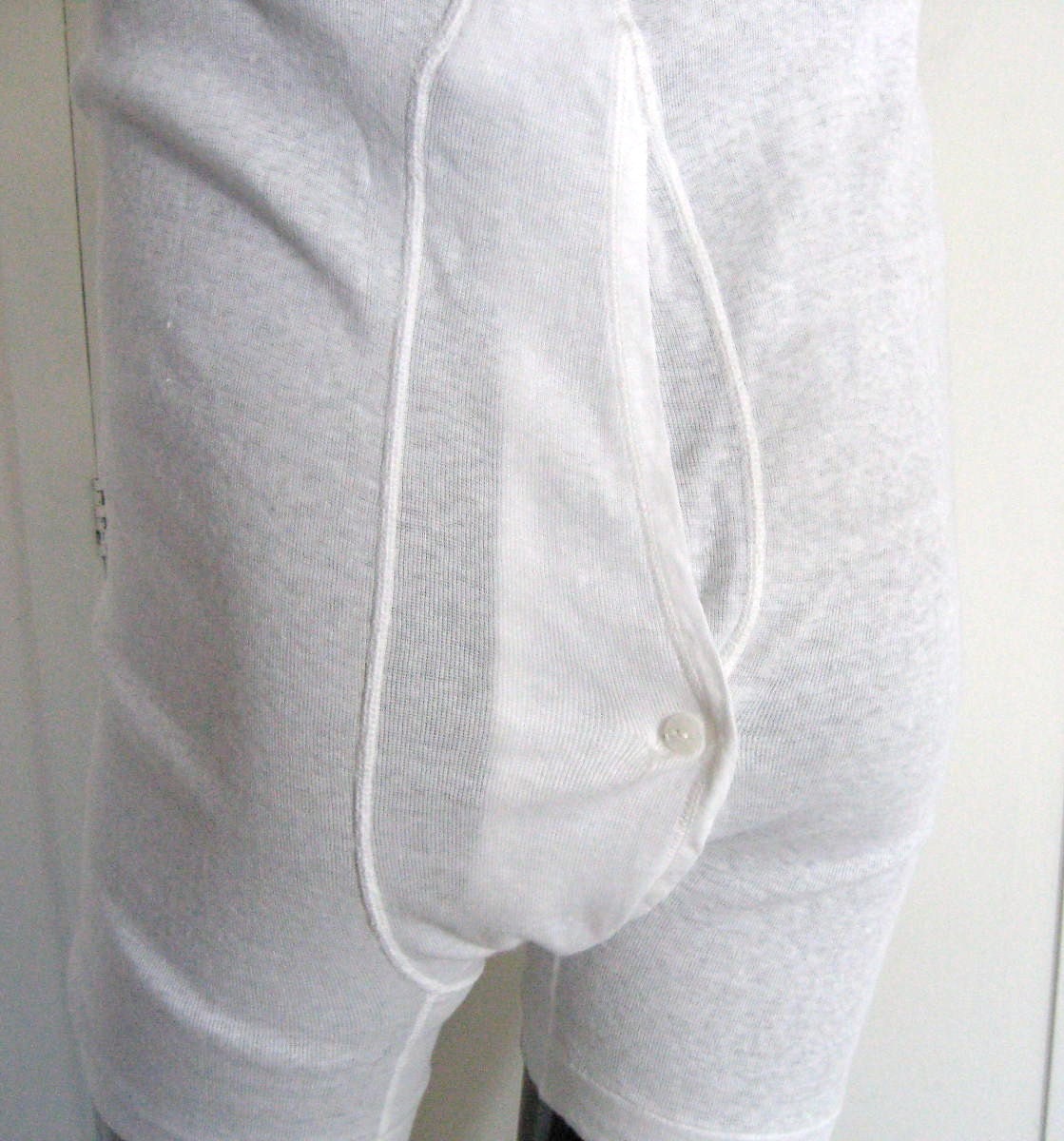 Men's Vintage Union Suit Knee Length Sleeveless Long Johns