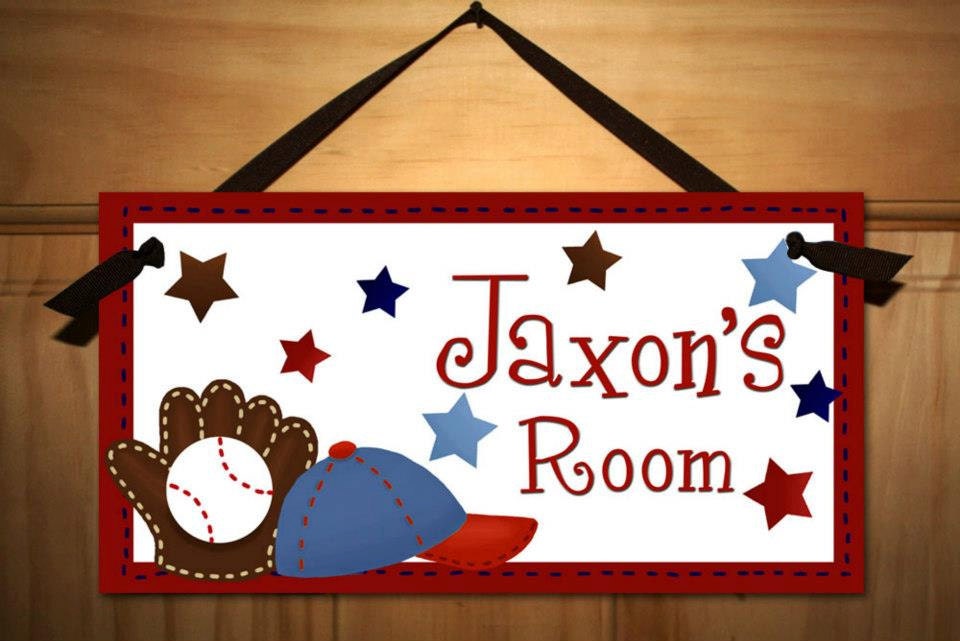 Baseball Sports Boys Bedroom DOOR SIGN Wall Art DS0086