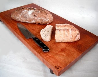 Made to Order Eco LARGE cherry cutting board reclaimed hardwoods