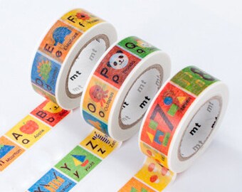 mt Washi Masking Tape - Alphabet or Numbers - Kids