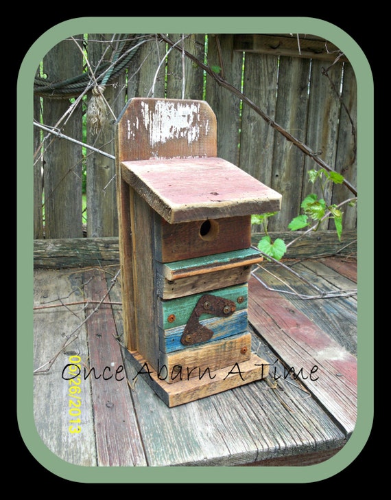 Rustic Barn wood Birdhouse by Once Abarn A Time by onceabarnatime