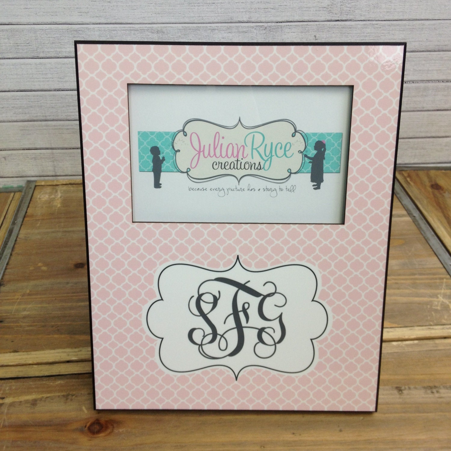 Custom Quatrefoil Patterned Picture Frame by JulianRyceCreations