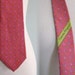 Vintage 1980s Necktie - Salvatore Ferragamo Pink Silk Tie with Tiny Sailboat Print - 80s Designer Tie