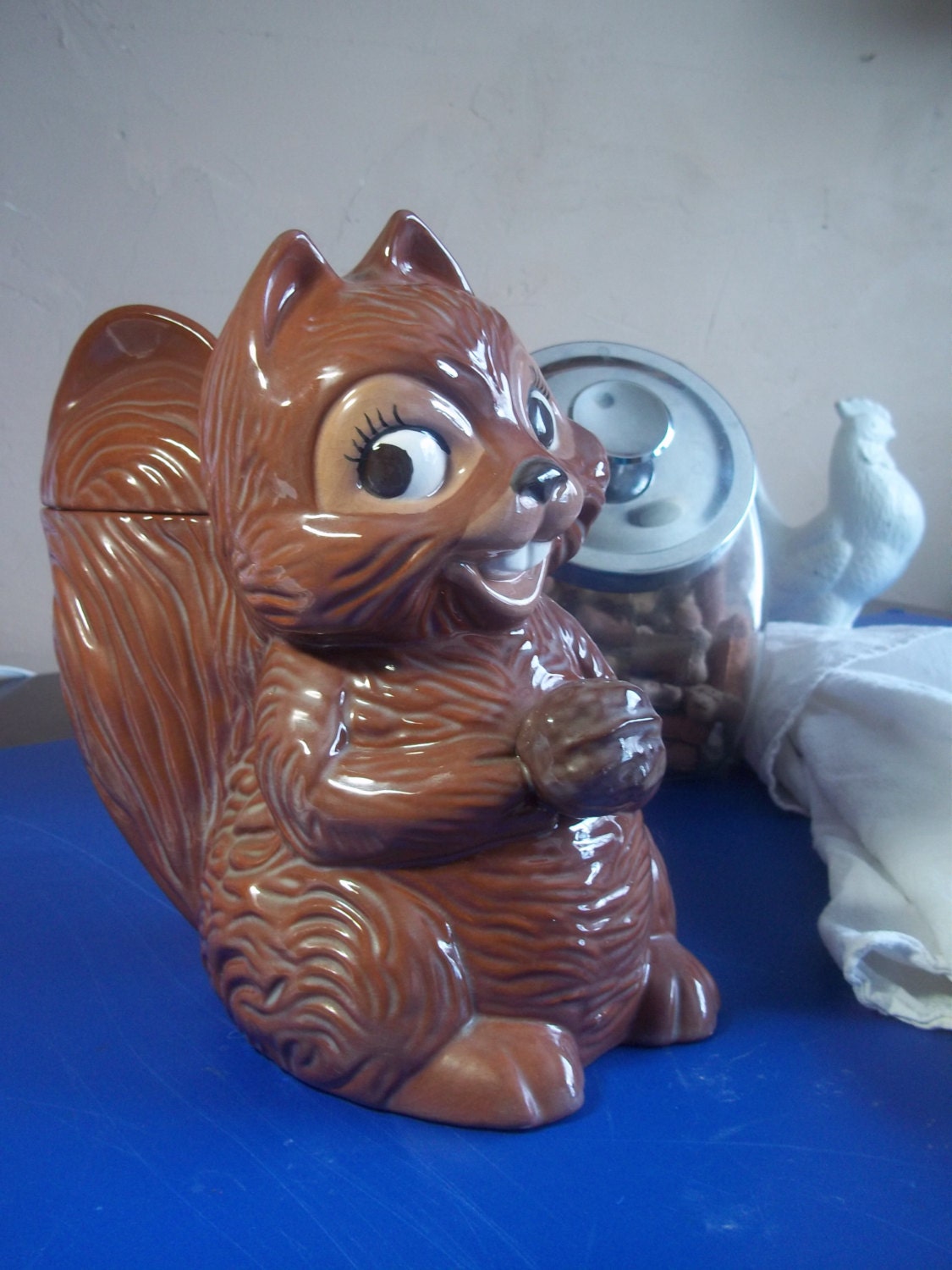 VIntage Squirrel Cookie Jar by JanelLovesCrafts on Etsy