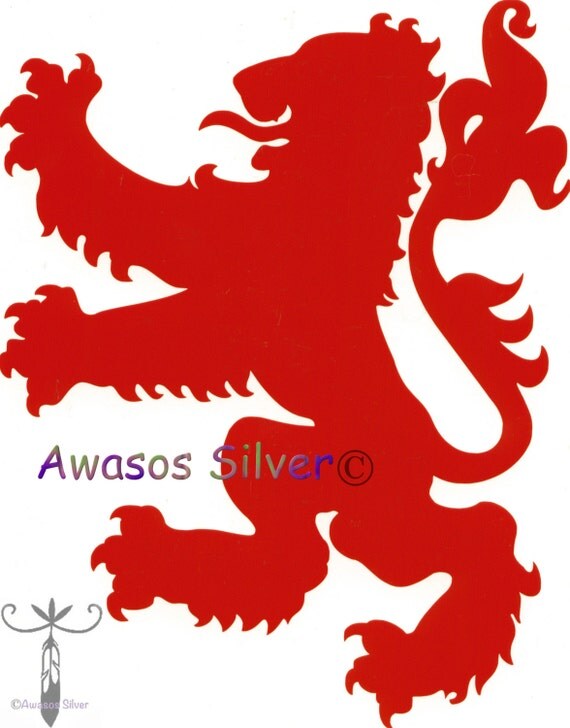 Scottish Rampant Lion vinyl decal