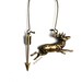 Artemis Earrings. Goddess of the Hunt. Arrow and Deer. Greek Mythology Jewelry.