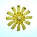Vintage 60s Flower Brooch / Enamel Flower Brooch / Yellow Flower / Metal Flower Brooch / 60s Brooch / 1960s Brooch / Sixties Brooch