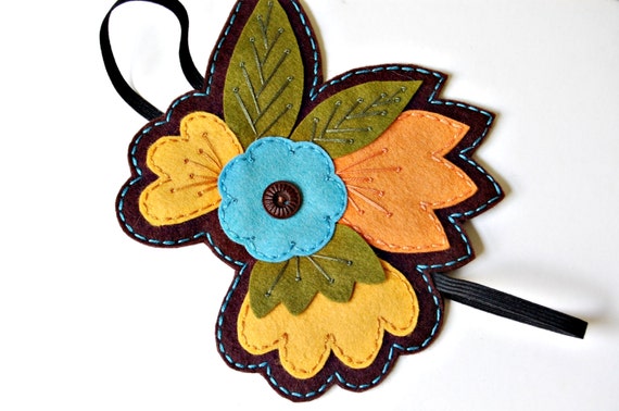 Embroidered Floral Hair Band