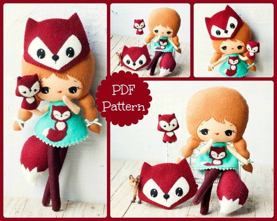 pool designs jade Pattern Fox puppet Fox Felt mask girl with and Mask